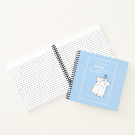 バプテスマの孫がベビーブルーでスーツパーソナライズされた ノートブック