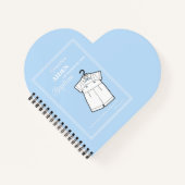 バプテスマの孫がベビーブルーでスーツパーソナライズされた ノートブック (正面)