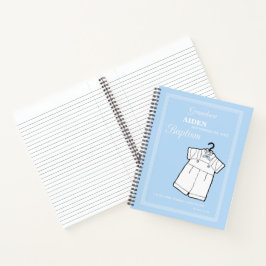 バプテスマの孫がベビーブルーでスーツパーソナライズされた ノートブック