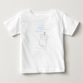 バプテスマの孫がベビーブルーでスーツパーソナライズされた ベビーTシャツ