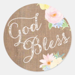 バプテスマの封筒用シールを祝福する《キリスト教》洗礼式や命名式 ラウンドシール