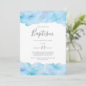 バプテスマの招待サルティ海の青い水色 招待状 (スタンド正面)