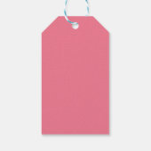 バプテスマの水彩桃色と黄色の花十字 ギフトタグ (裏面)