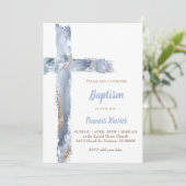 バプテスマの水彩青瑪瑙 招待状 (スタンド正面)