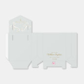 バプテスマの渦巻く青と金ゴールド フェイバーボックス (折り畳みなし)