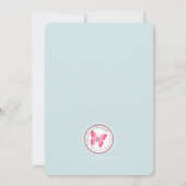 バプテスマの渦巻く青と金ゴールド 招待状 (裏面)