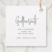 バプテスマの神シンプル父母モダン フェイバータグ (裏面)