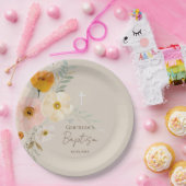 バプテスマの繊細な花束 ペーパープレート (パーティー)