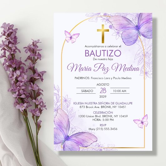 バプテスマの蝶スペインのにおけるバウティソの侵略 招待状