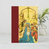 バプテスマの象徴を取るイエス·キロシアのリスト カード (スタンド正面)