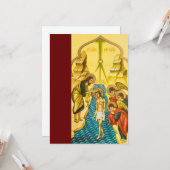 バプテスマの象徴を取るイエス·キロシアのリスト カード (正面/裏面インサイチュ)