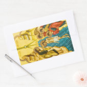 バプテスマの象徴を受けロシアのたイエス 長方形シール (封筒)