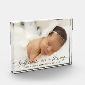 バプテスマの贈りシンプル物モダン書 フォトブロック (左)