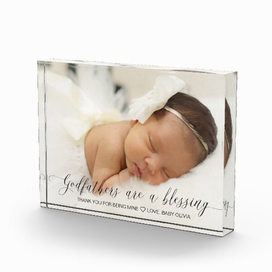 バプテスマの贈りシンプル物モダン書 フォトブロック (右)