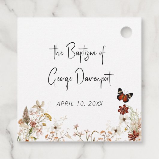 バプテスマの野生の蝶の第一聖餐式 フェイバータグ (裏面)