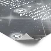 バプテスマの《キリスト教》洗礼式や命名式写真の着座表エレガント ポスター (角)