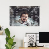 バプテスマの《キリスト教》洗礼式や命名式写真の着座表エレガント ポスター (ホームオフィス)