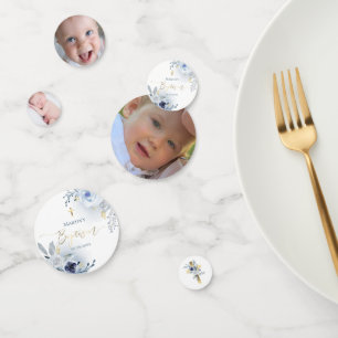 バプテスマほこりまみれの青い花紙吹雪 コンフェッティ