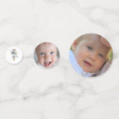 バプテスマほこりまみれの青い花紙吹雪 コンフェッティ (正面)