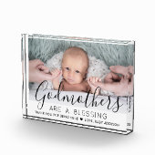 バプテスマまたは《キリスト教》洗礼式や命名式に感謝モダン フォトブロック (右)