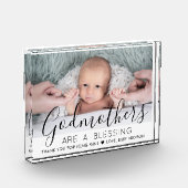 バプテスマまたは《キリスト教》洗礼式や命名式に感謝モダン フォトブロック (左)