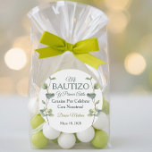 バプテスマエレガントと最初の誕生日グリーン離れ ラウンドシール