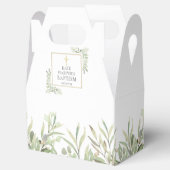 バプテスマエレガントの緑葉の人の好意ボックス フェイバーボックス (オープン)