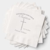 バプテスマエレガントクロス 箔ナプキン (インサイチュ (積み重ね))