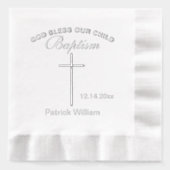 バプテスマエレガントクロス 箔ナプキン (正面)