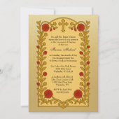 バプテスマエレガントグアダルーペバラ 招待状 (正面)