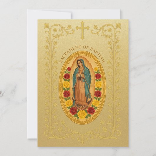 バプテスマエレガントグアダルーペバラ 招待状 (裏面)