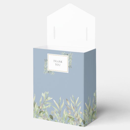 バプテスマエレガントスの緑の葉ほこりっぽい青 フェイバーボックス (オープン)