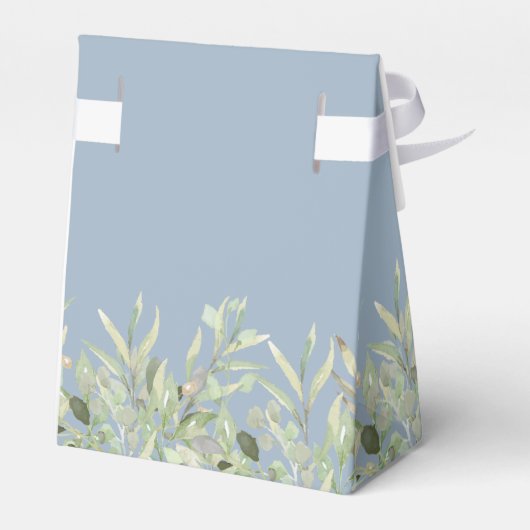 バプテスマエレガントスの緑の葉ほこりっぽい青 フェイバーボックス (裏面サイド)
