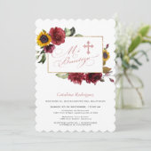 バプテスマエレガントスを越えたバーガンディひまわりの金ゴールド 招待状 (スタンド正面)