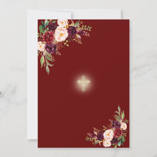 バプテスマエレガントスを越えたブルゴーニュ・マルサラフローラ 招待状 (裏面)