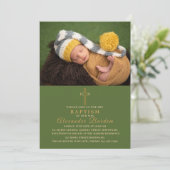 バプテスマエレガントス宗教イベントのカスタム写真Invita 招待状 (スタンド正面)