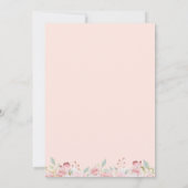 バプテスマエレガントミントアンドピーチフローラ招待状 招待状 (裏面)