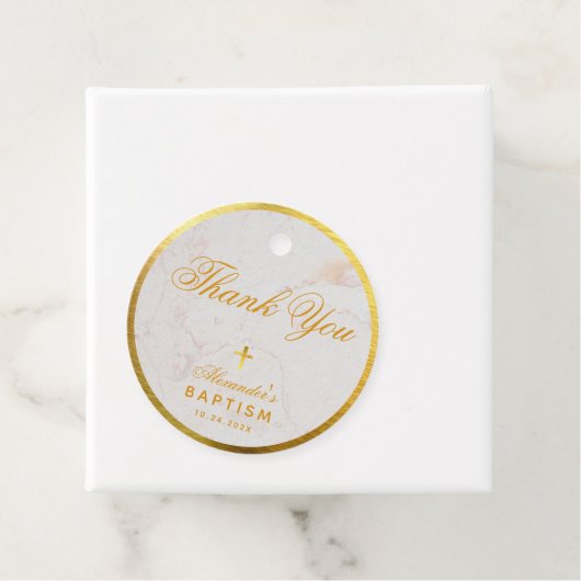 バプテスマエレガントーブルゴールドフェイクフォイルありがとう フェイバータグ (インサイチュ)