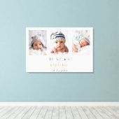 バプテスマカスタムス写真の男のモダン子の女の子 キャンバスプリント (インサイチュ (ウッドフロア))