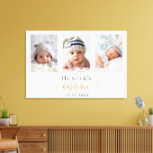 バプテスマカスタムス写真の男のモダン子の女の子 キャンバスプリント (インサイチュ (リビング))