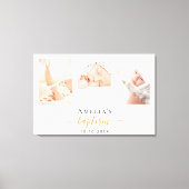 バプテスマカスタムス写真の男のモダン子の女の子 キャンバスプリント (正面)