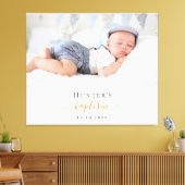 バプテスマカスタムス写真の男のモダン子の女の子 キャンバスプリント (インサイチュ (リビング))