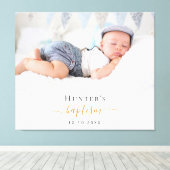 バプテスマカスタムス写真の男のモダン子の女の子 キャンバスプリント (インサイチュ (ウッドフロア))