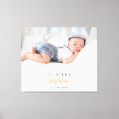 バプテスマカスタムス写真の男のモダン子の女の子 キャンバスプリント (正面)