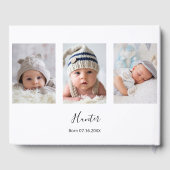 バプテスマカスタムス写真の男のモダン子の女の子 ゲストブック (裏面)