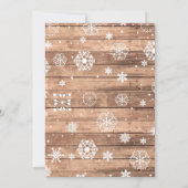 バプテスマクロス《キリスト教》洗礼式や命名式ウッドクリスマススノー 招待状 (裏面)