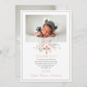 バプテスマサンキューカードピンクガール サンキューカード (正面/裏面)