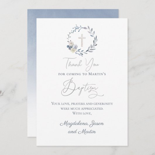 バプテスマサンキューカード カード (正面/裏面)