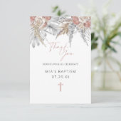 バプテスマサンキューカード |ピンクフローラボーホ サンキューカード (スタンド正面)