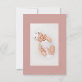 バプテスマサンキューカード |ピンクフローラボーホ サンキューカード (裏面)